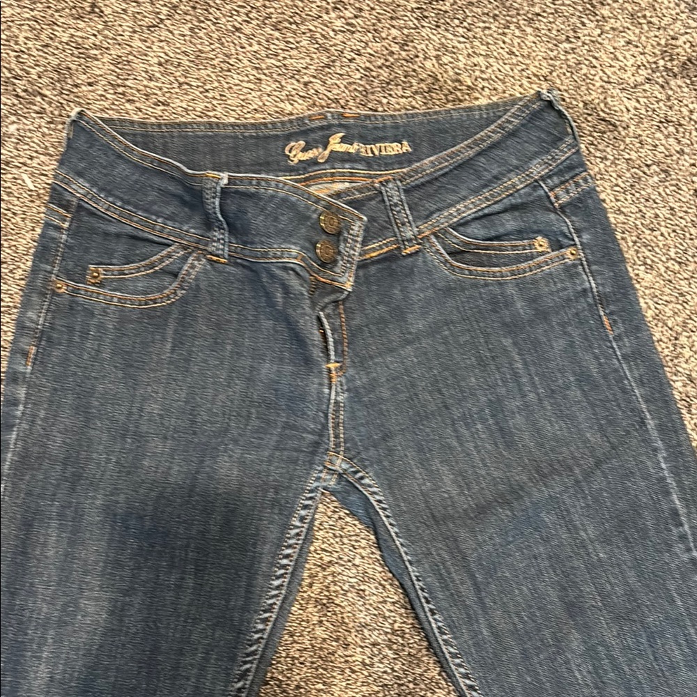 Guess Blue Boot Cut Jeans Classic Medium-Dark Wash